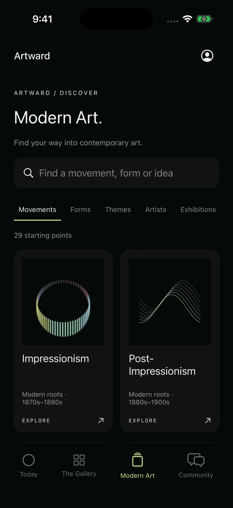 Modern Art with original abstract category graphics